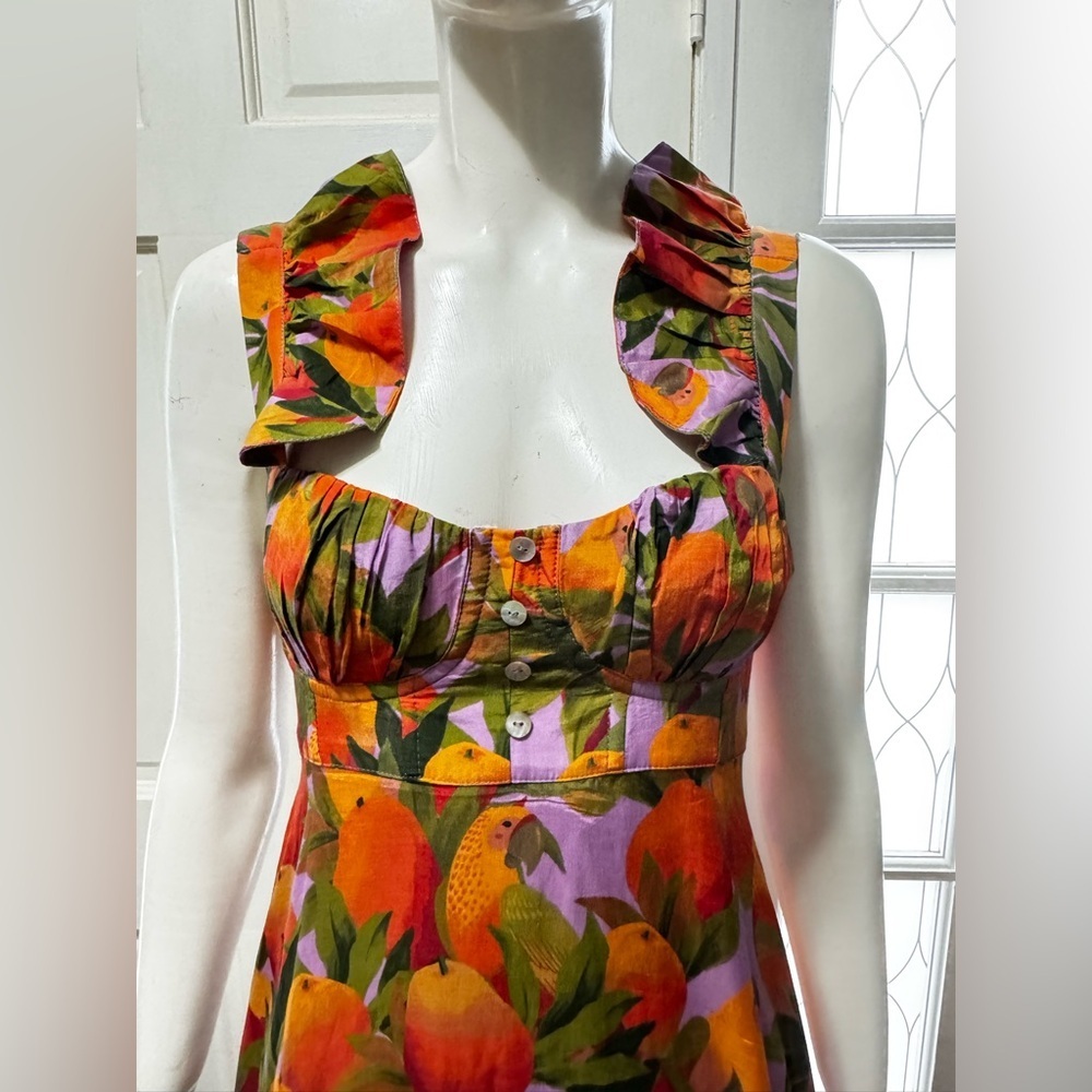 Farm Rio Women's Mango Macaws Maxi Dress Size XS - Picture 7 of 15